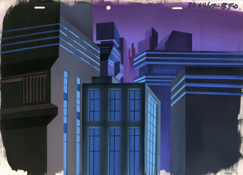 Batman Beyond Original Production Background With Matching Drawing - Choice Fine Art