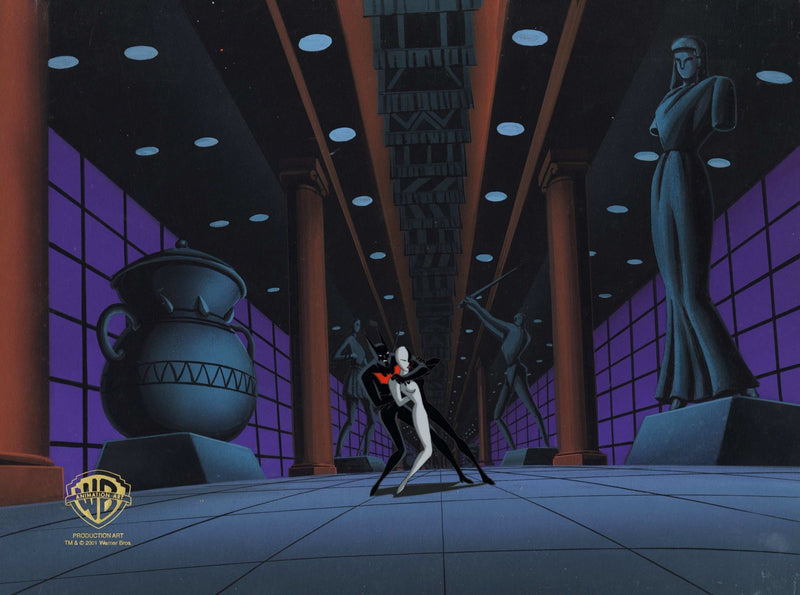 Batman Beyond Original Production Cel on Original Background: Batman and Inque - Choice Fine Art