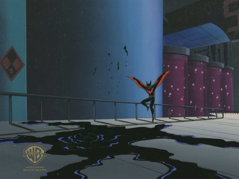 Batman Beyond Original Production Cel on Original Background: Batman and Inque - Choice Fine Art