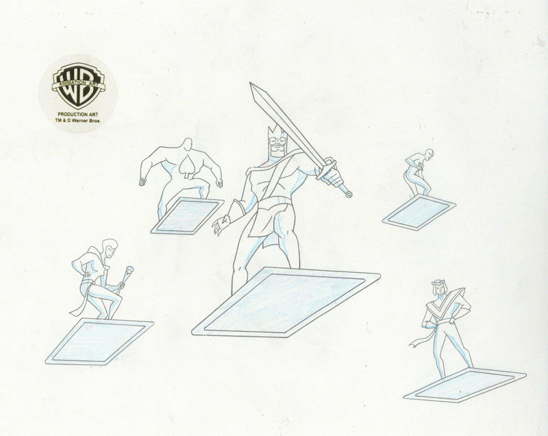 Batman Beyond Original Production Cel With Matching Drawing: The Royal Flush Gang - Choice Fine Art