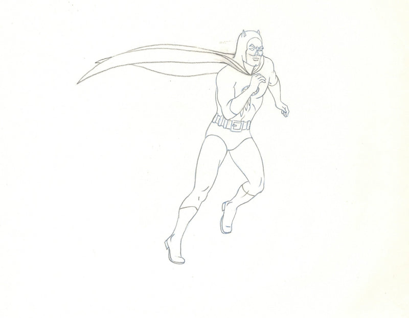 Batman Superfriends Original Production Cel and Matching Drawing Signed by Bob Singer: Batman - Choice Fine Art