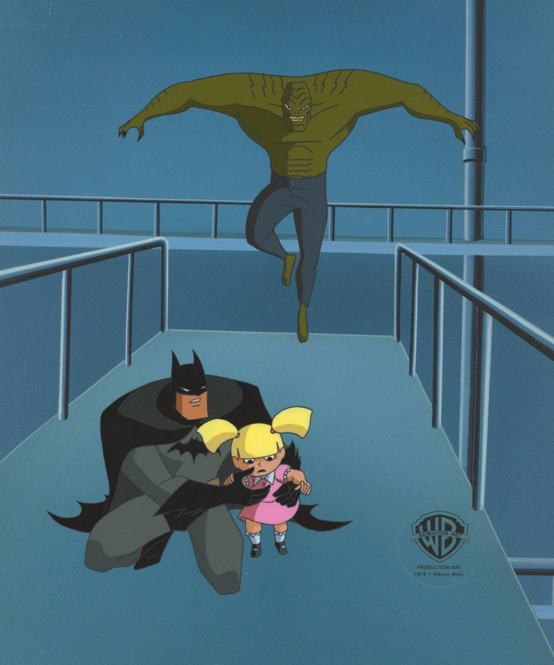 Batman The Animated Series Original Production Cel: Batman, Killer Croc, and Babydoll - Choice Fine Art