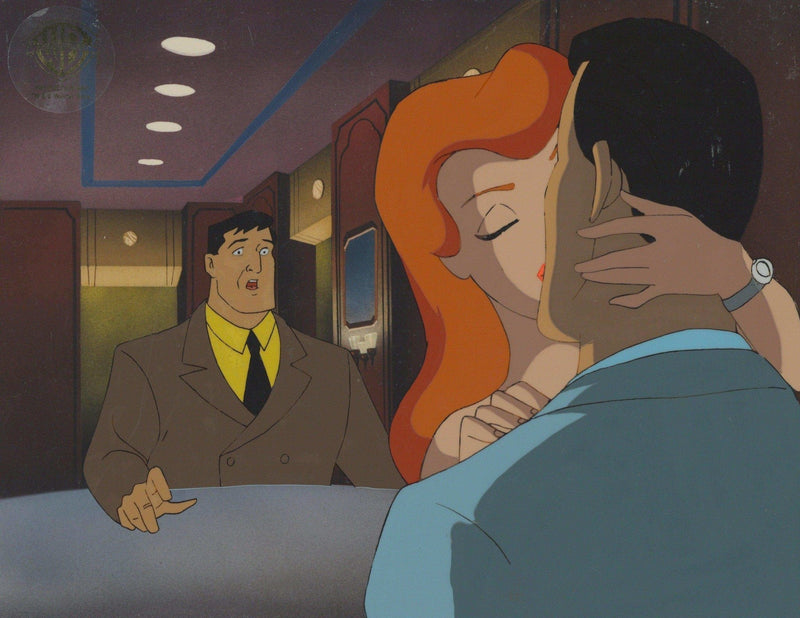Batman The Animated Series Original Production Cel: Bruce Wayne,Poison Ivy, and Harvey Dent - Choice Fine Art