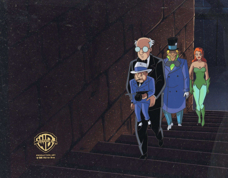 Batman The Animated Series Original Production Cel: Mad Hatter, Poison Ivy, and Ventriloquist - Choice Fine Art