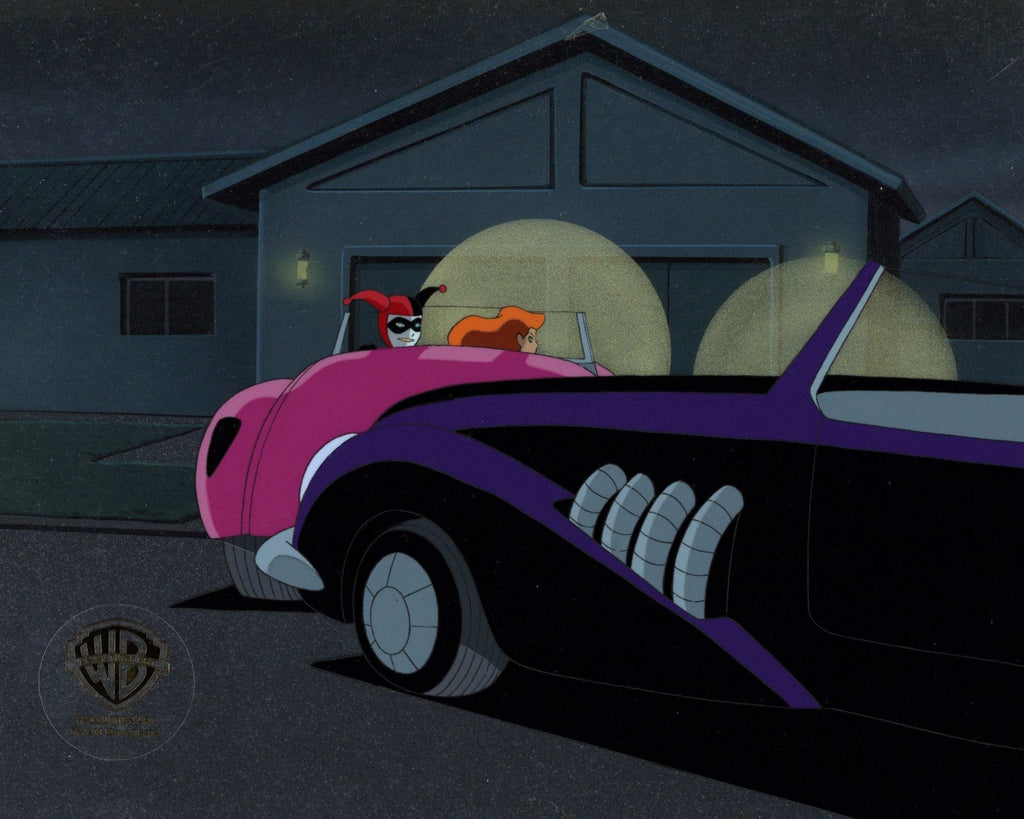 Batman The Animated Series Original Production Cel on Original Background: Harley Quinn and Poison Ivy - Choice Fine Art