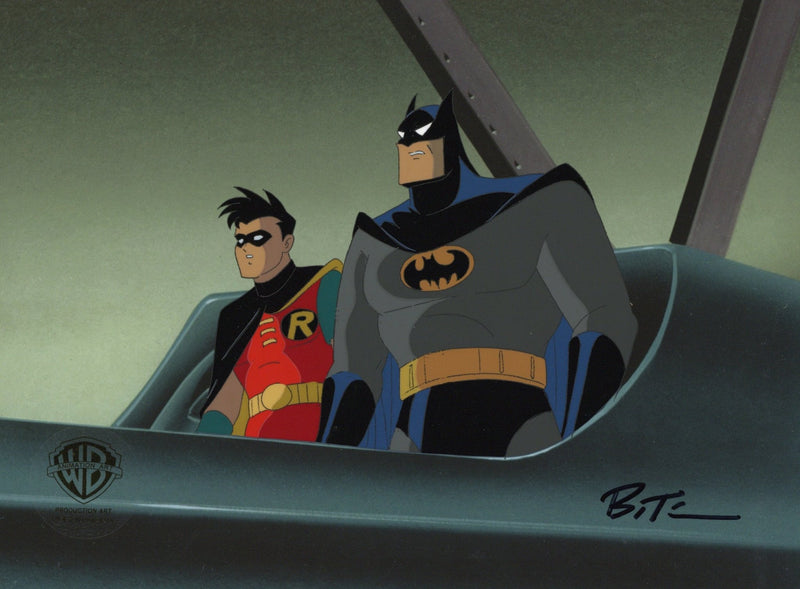 Batman The Animated Series Original Production Cel Signed by Bruce Timm: Batman and Robin - Choice Fine Art