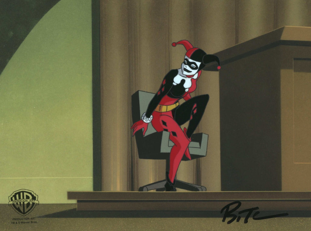 Batman The Animated Series Original Production Cel Signed by Bruce Timm: Harley Quinn - Choice Fine Art