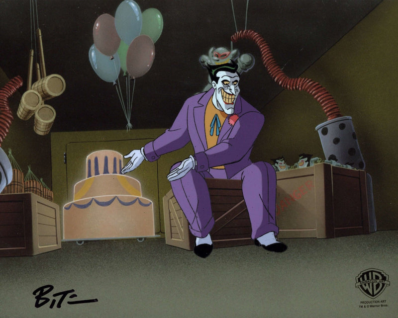 Batman The Animated Series Original Production Cel signed by Bruce Timm: Joker - Choice Fine Art