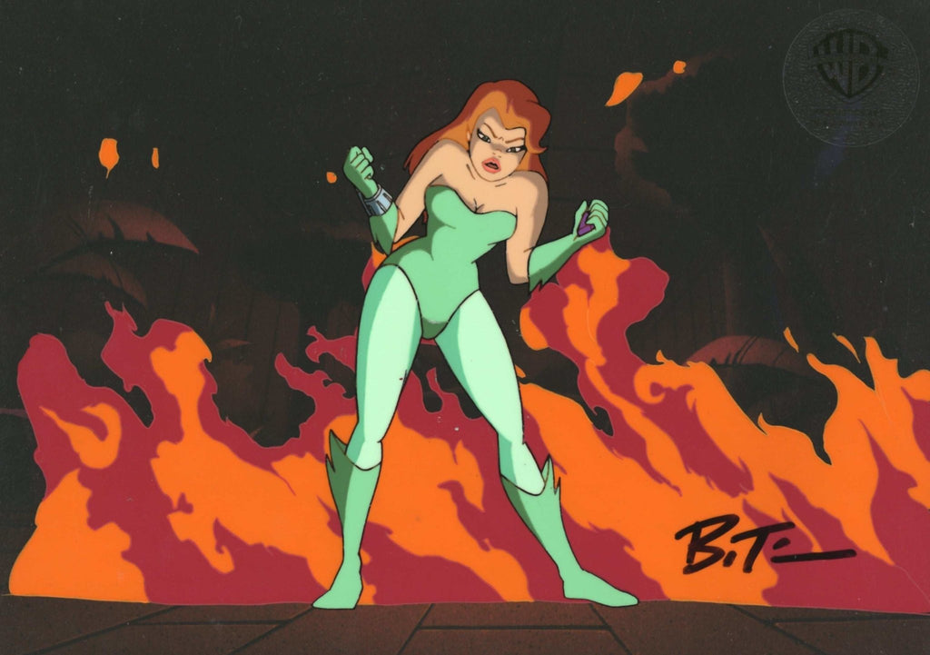 Batman The Animated Series Original Production Cel Signed by Bruce Timm: Poison Ivy - Choice Fine Art