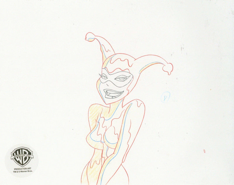 Batman The Animated Series Original Production Cel with Matching Drawing: Harley Quinn - Choice Fine Art