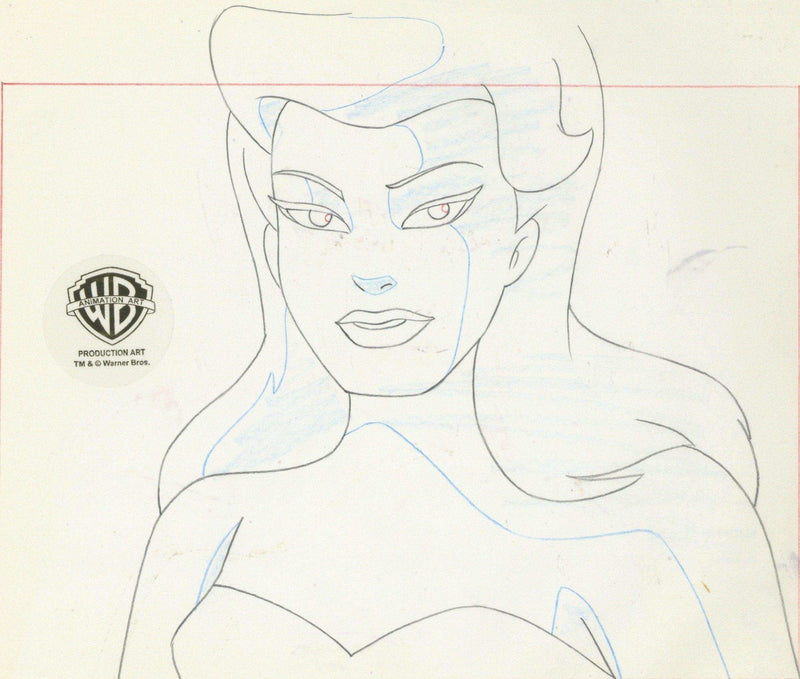 Batman The Animated Series Original Production Cel With Matching Drawing: Poison Ivy - Choice Fine Art