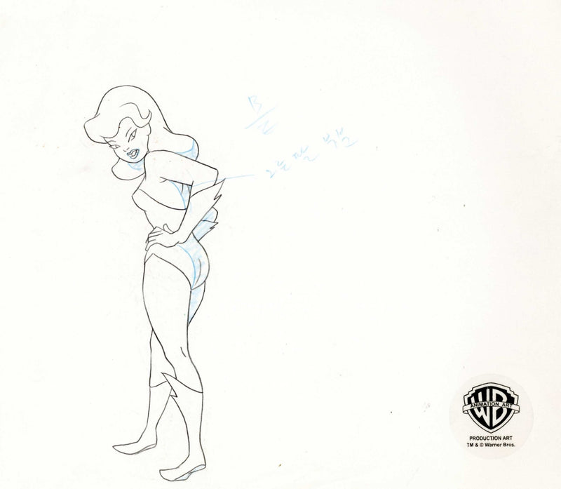 Batman The Animated Series Original Production Cel with Matching Drawing: Poison Ivy - Choice Fine Art