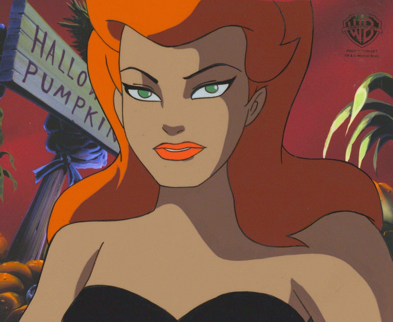 Batman The Animated Series Original Production Cel With Matching Drawing: Poison Ivy - Choice Fine Art