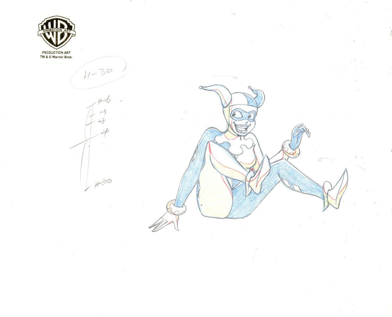 Batman The Animated Series Original Production Cel with Matching Production Drawing: Harley Quinn - Choice Fine Art