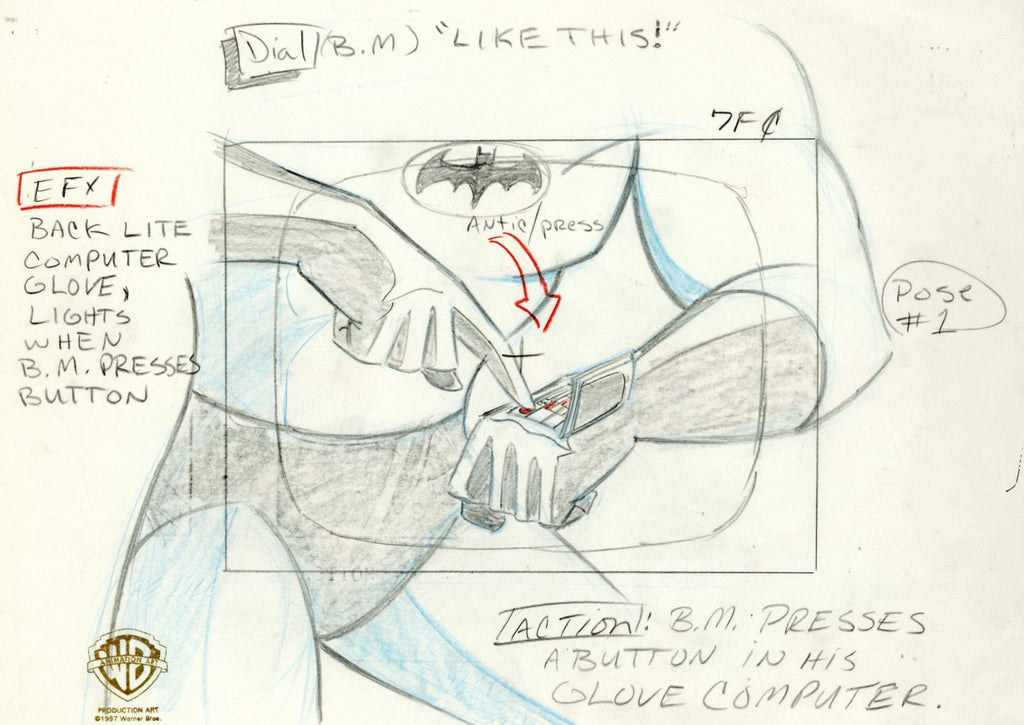 Batman The Animated Series Original Production Drawing: Batman - Choice Fine Art