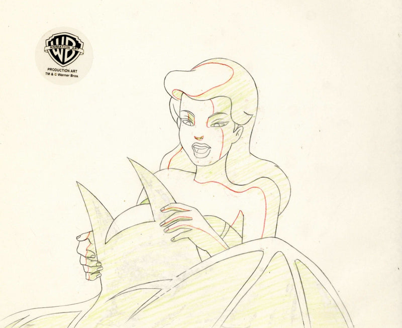 Batman The Animated Series Original Production Drawing: Batman and Poison Ivy - Choice Fine Art