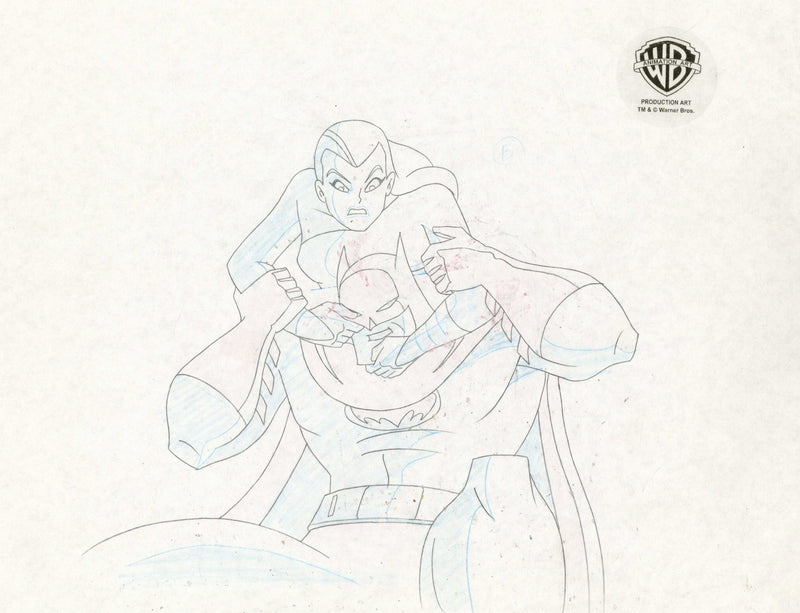 Batman The Animated Series Original Production Drawing: Batman and Red Claw - Choice Fine Art