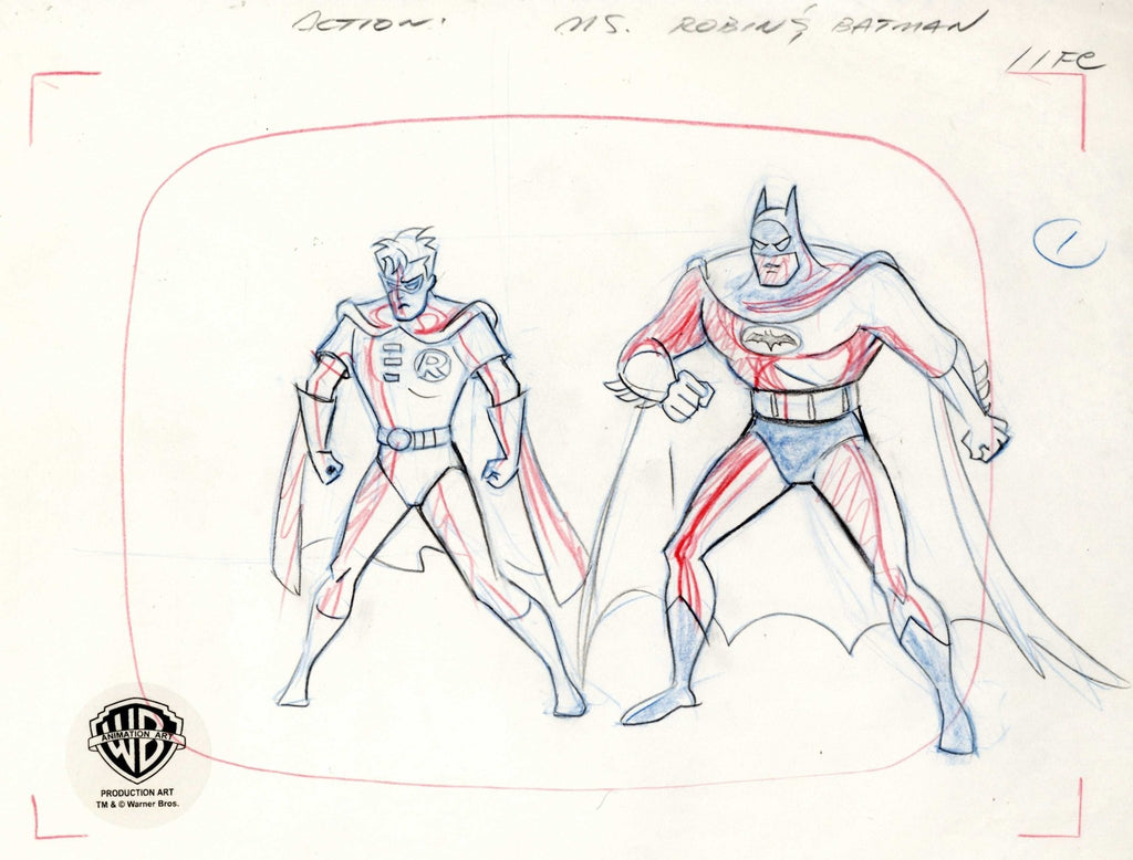 Batman The Animated Series Original Production Drawing: Batman and Robin - Choice Fine Art