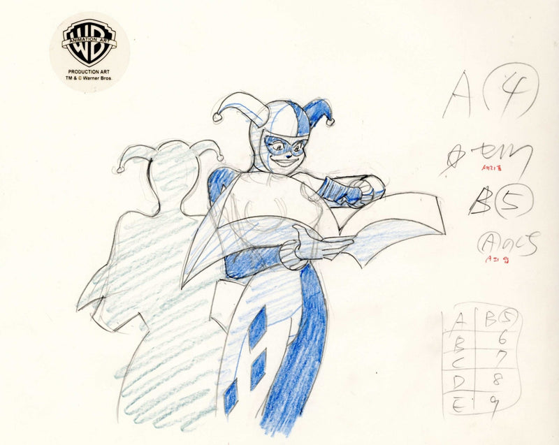 Batman The Animated Series Original Production Drawing: Harley Quinn - Choice Fine Art