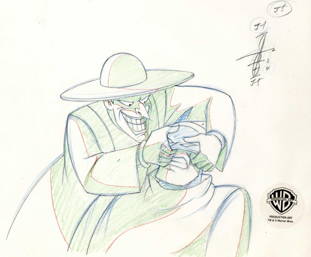 Batman The Animated Series Original Production Drawing: Joker and Batman - Choice Fine Art