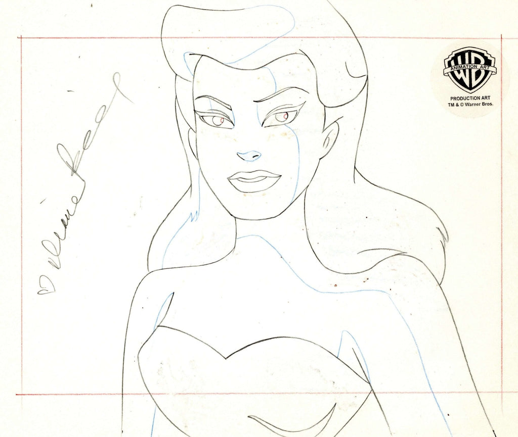 Batman The Animated Series Original Production Drawing signed by Diane Pershing: Poison Ivy - Choice Fine Art