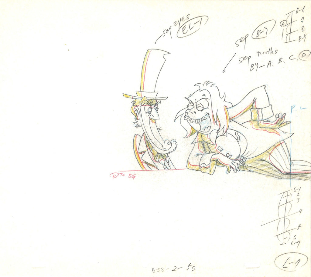 Beetlejuice The Animated Series Original Production Drawing: Beetlejuice - Choice Fine Art