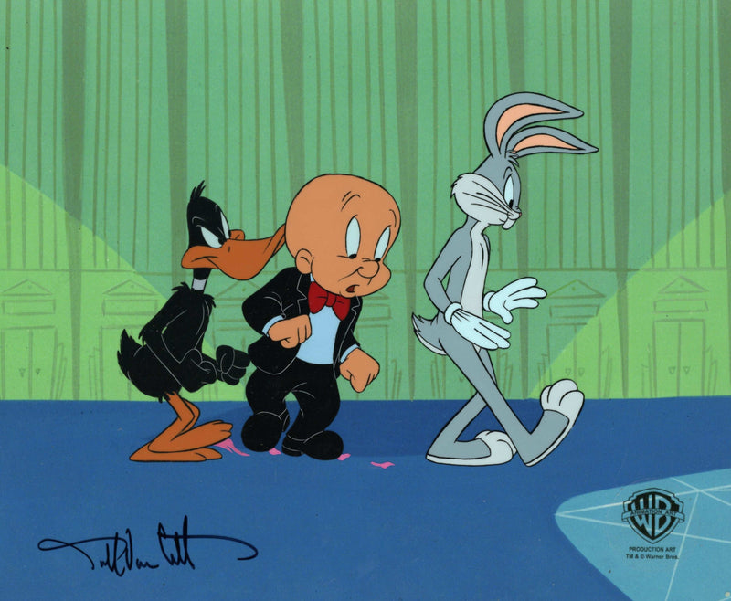 Box Office Bunny Original Production Cel Signed By Darrell Van Citters: Bugs, Daffy and Elmer - Choice Fine Art