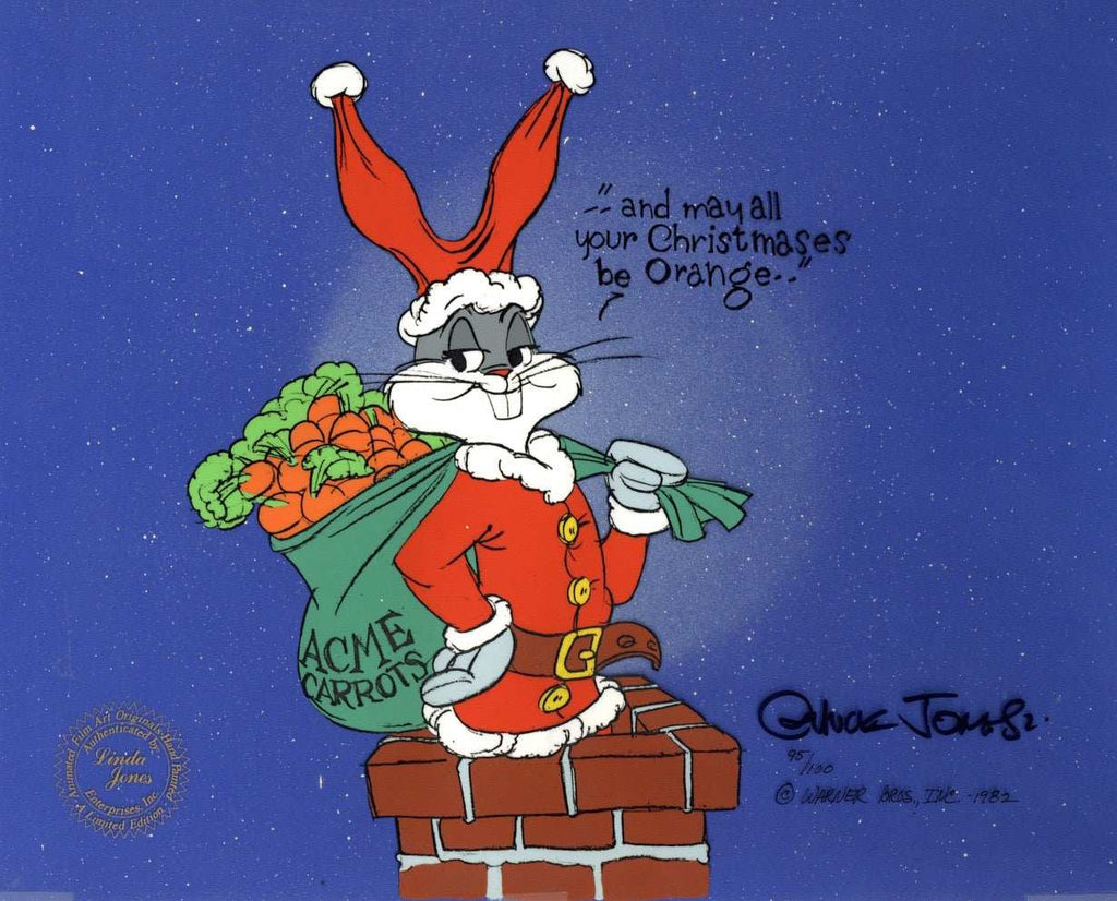 Bugs Bunny Santa Limited Edition Cel Signed by Chuck Jones - Choice Fine Art