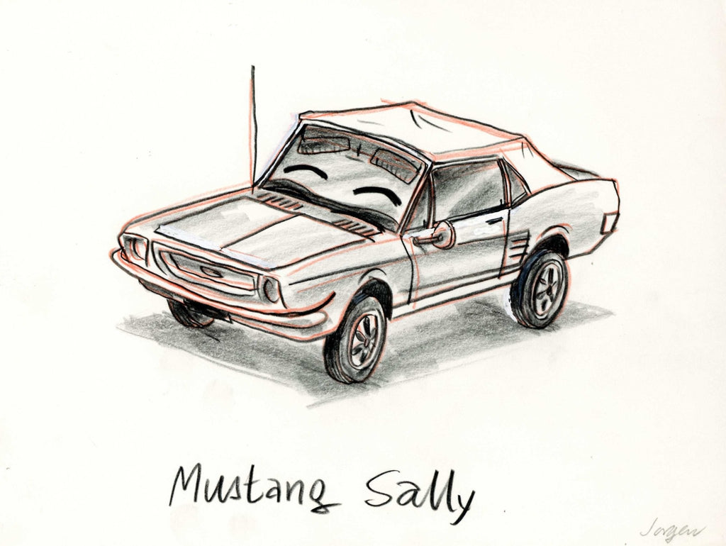 Cars Original Concept Drawing: Mustang Sally - Choice Fine Art