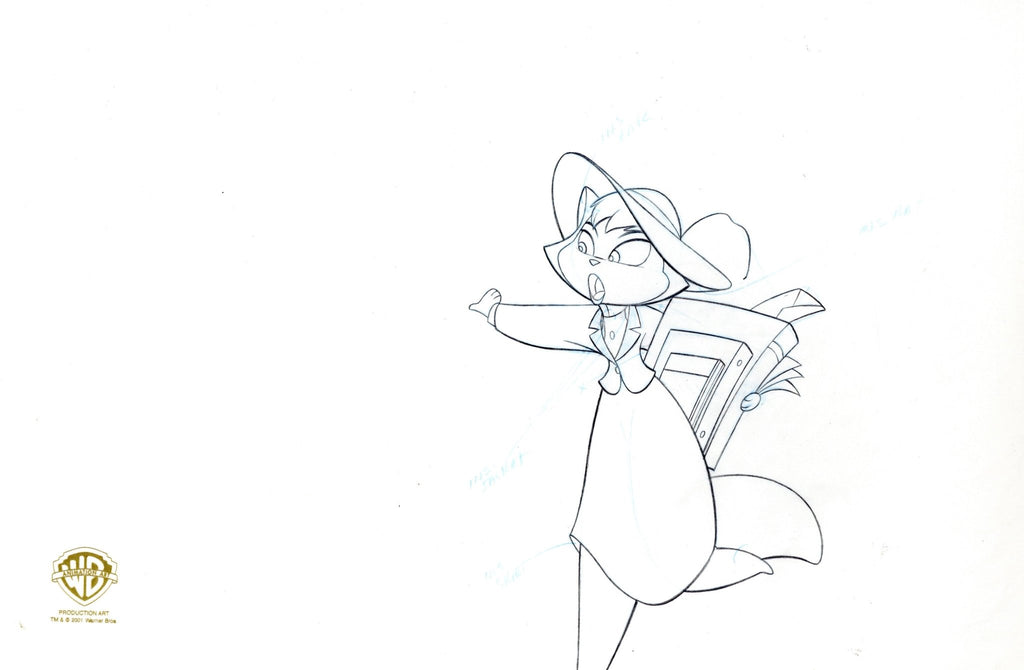 Cats Don't Dance Original Production Drawing: Sawyer Cat - Choice Fine Art