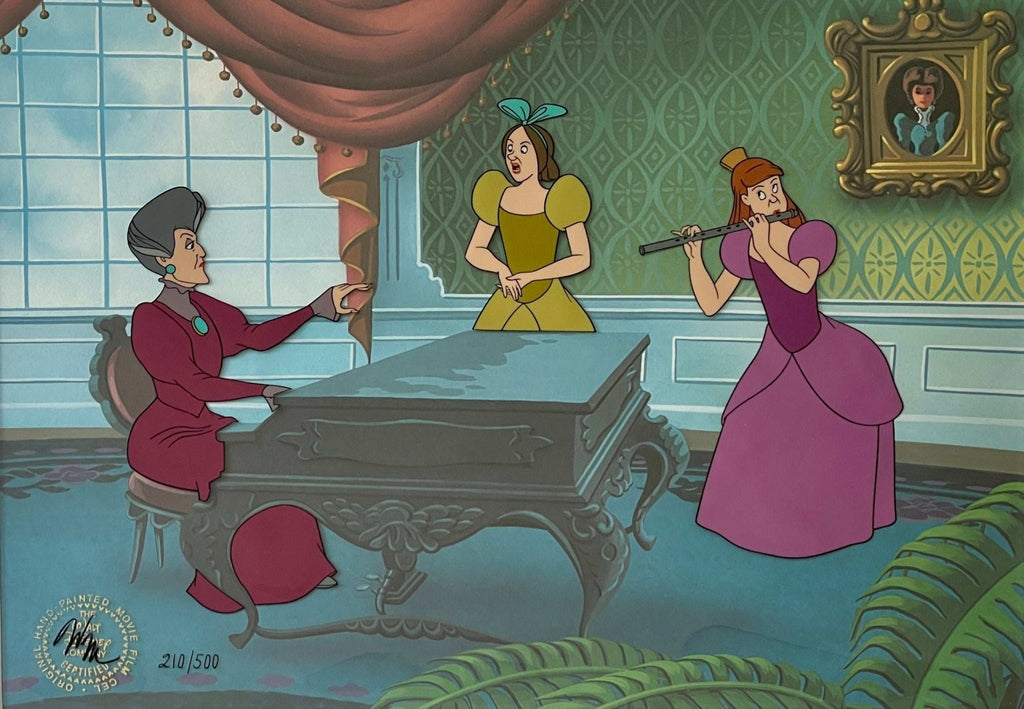 Cinderella, The Music Lesson: Limited Edition Hand-Painted Cel - Choice Fine Art