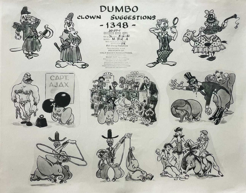 Dumbo Clown Suggestions Original Production Model Sheet - Choice Fine Art