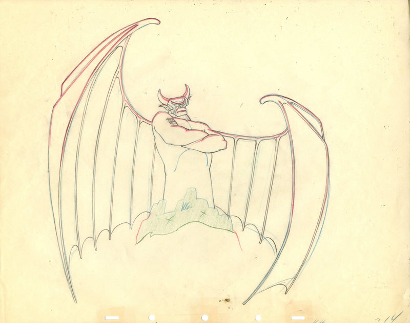 Fantasia Original Production Drawing: Chernabog - Choice Fine Art