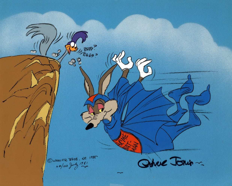 Wile E. Coyote and Road Runner Limited Edition Cel Signed by Chuck Jones - Choice Fine Art