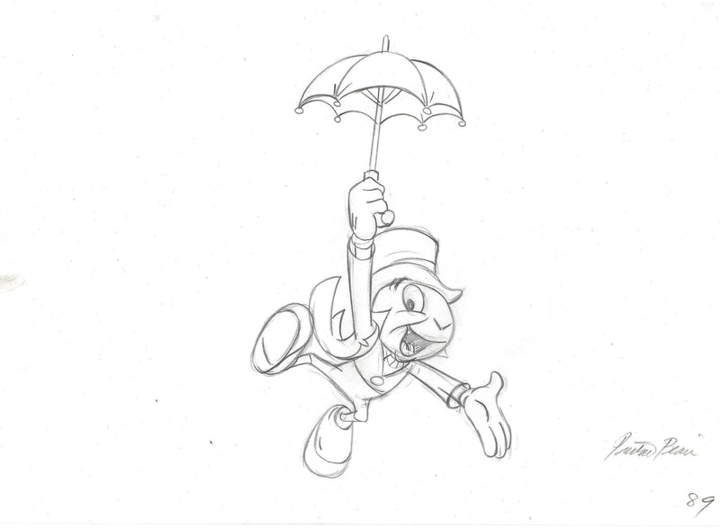 Jiminy Cricket Original Production Drawing #89 - Choice Fine Art