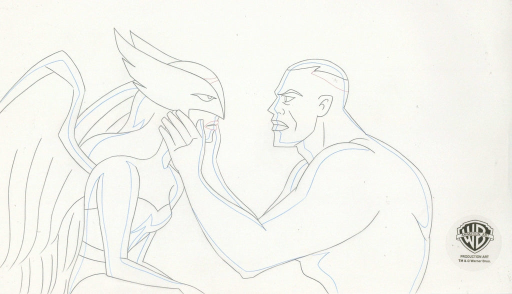 Justice League Original Production Drawing: Hawkgirl and Green Lantern - Choice Fine Art