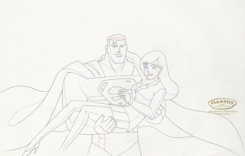 Justice League Original Production Drawing: Superman and Lois Lane - Choice Fine Art