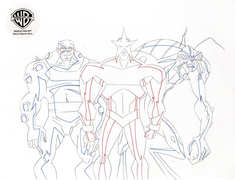 Justice League Unlimited Original Production Drawing: Gork, Evil Star, Hellgrammite - Choice Fine Art