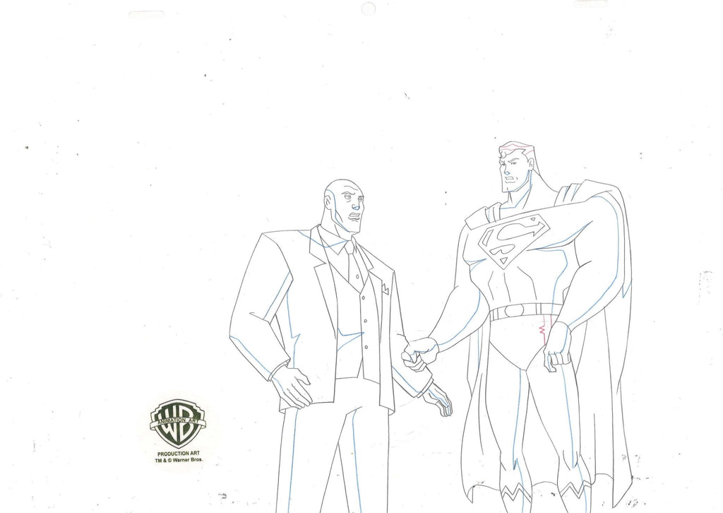 Justice League Unlimited Original Production Drawing: Superman and Lex Luthor - Choice Fine Art
