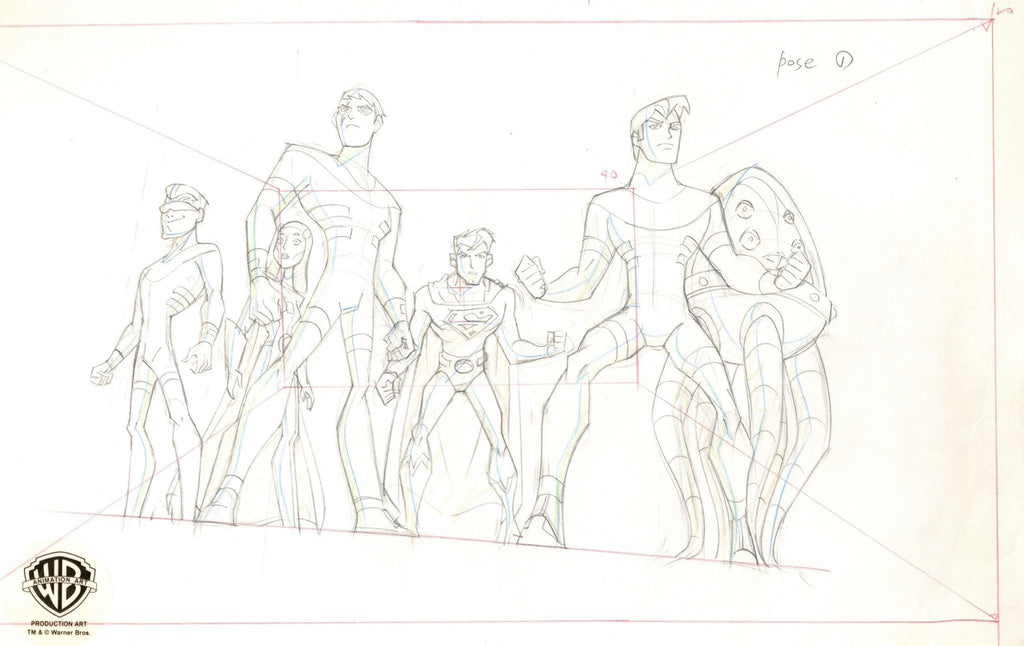 Legion of Superheroes Original Production Drawing: Team - Choice Fine Art