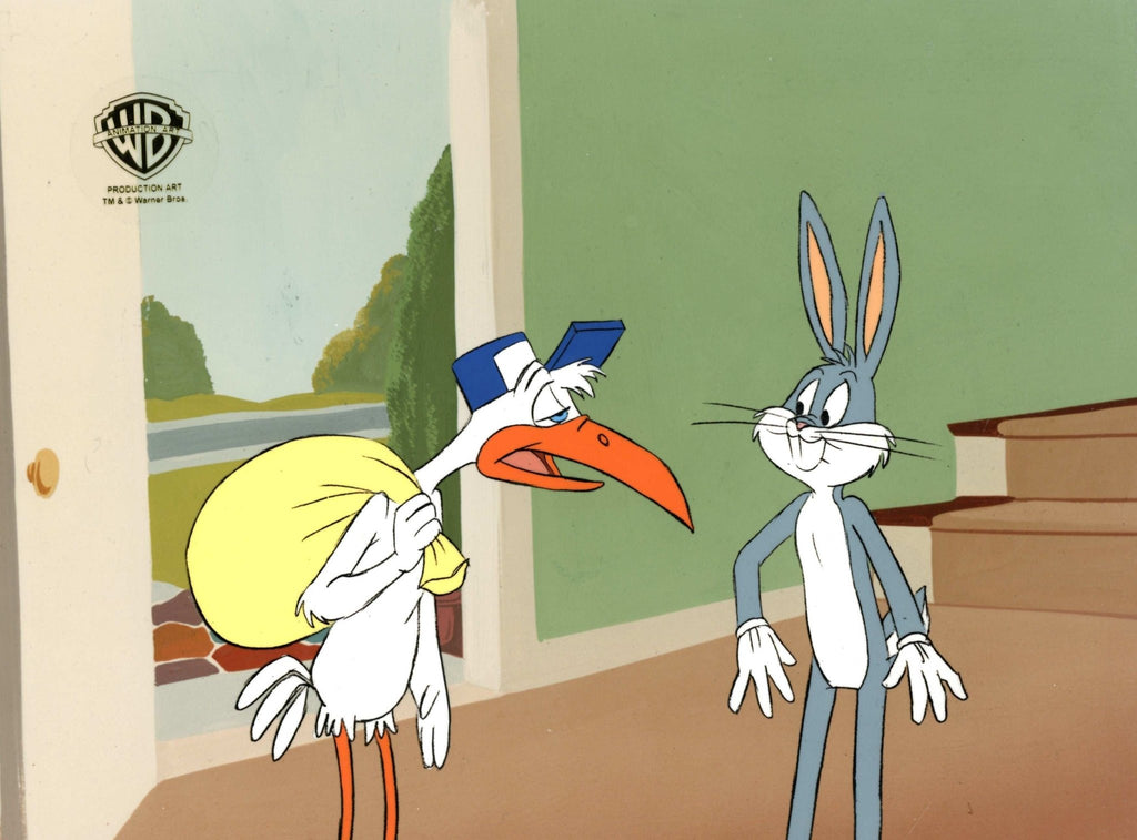 Looney Tunes Original Production Cel: Bugs Bunny and Drunk Stork - Choice Fine Art
