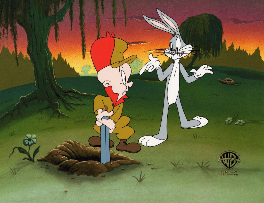 Looney Tunes Original Production Cel: Bugs Bunny and Elmer Fudd - Choice Fine Art