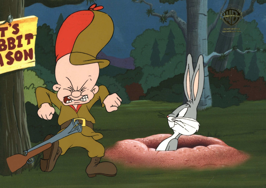 Looney Tunes Original Production Cel: Bugs Bunny and Elmer Fudd - Choice Fine Art