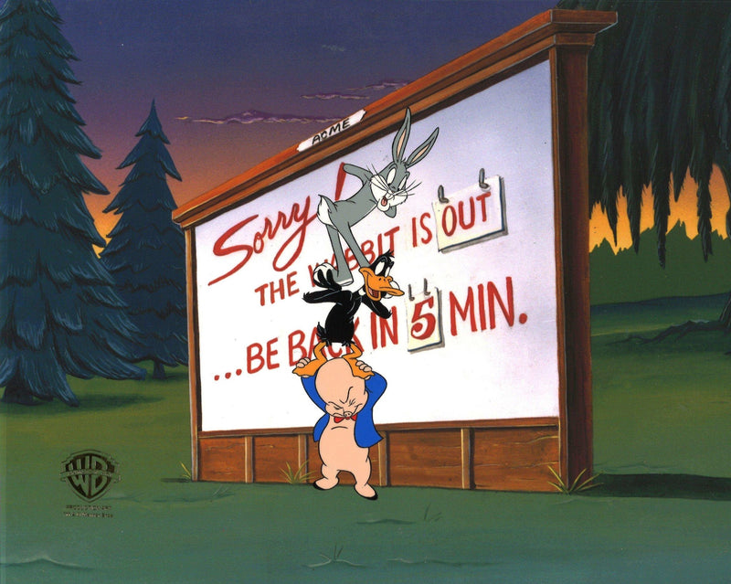 Looney Tunes Original Production Cel: Bugs Bunny, Daffy Duck, and Porky Pig - Choice Fine Art