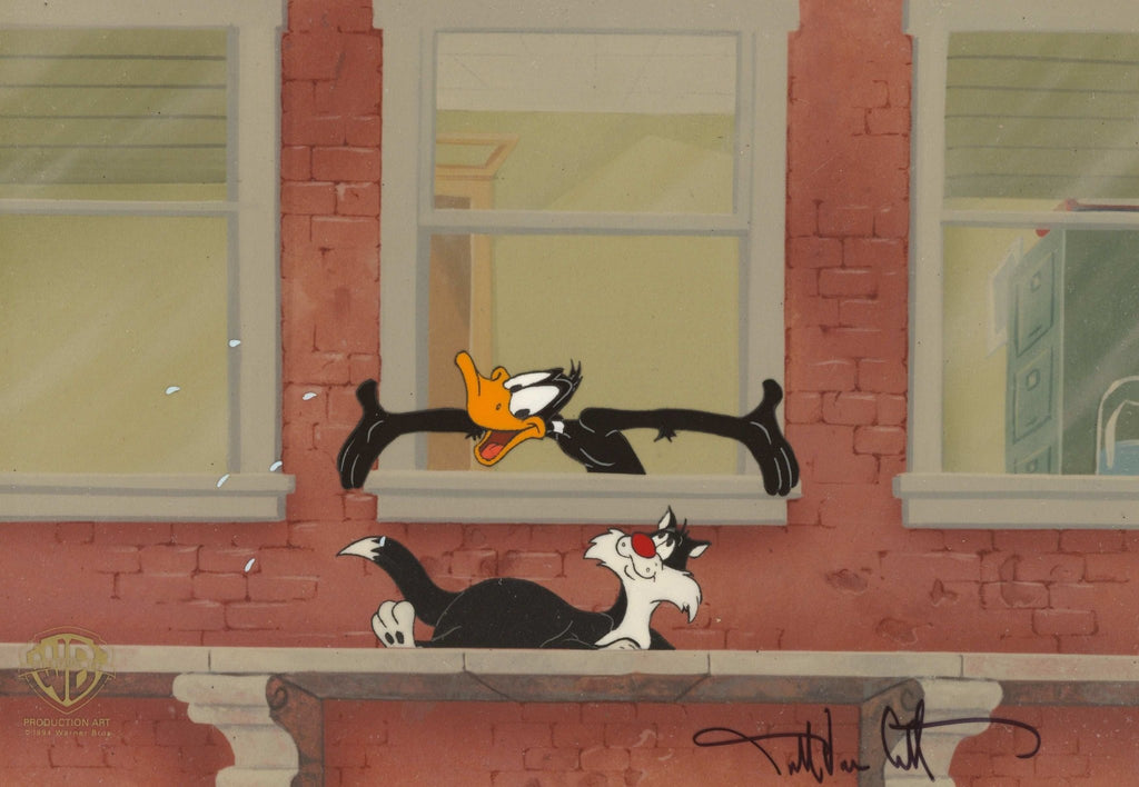 Looney Tunes Original Production Cel: Daffy and Sylvester - Choice Fine Art