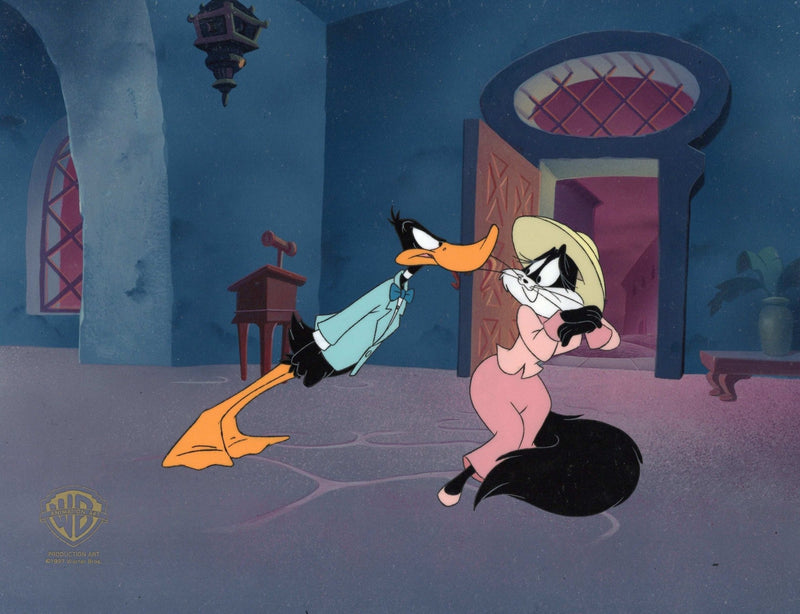 Looney Tunes Original Production Cel: Daffy Duck and Penelope Pussycat - Choice Fine Art