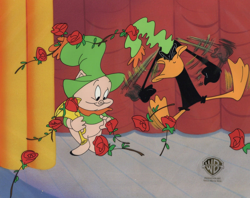 Looney Tunes Original Production Cel: Porky Pig and Daffy Duck - Choice Fine Art