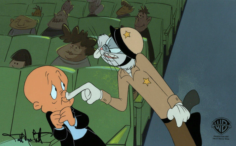 Looney Tunes Original Production Cel Signed by Darrell Van Citters: Elmer Fudd and Bugs Bunny - Choice Fine Art