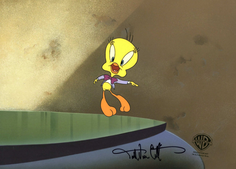 Looney Tunes Original Production Cel Signed By Darrell Van Citters: Tweety Bird - Choice Fine Art