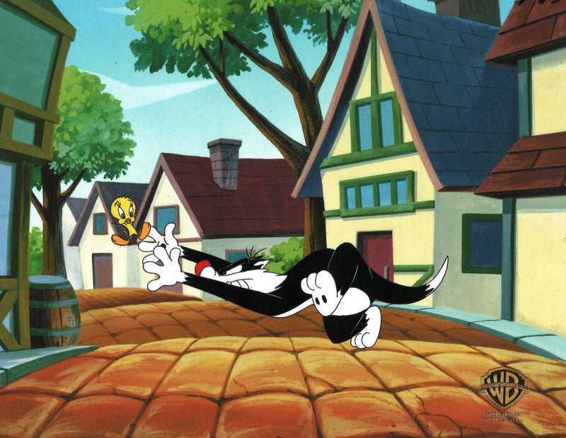 Looney Tunes Original Production Cel: Sylvester And Tweety Bird - Choice Fine Art